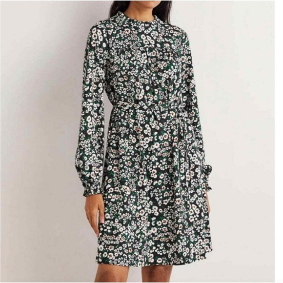 Boden Dresses & Skirts - Boden Easy Yoke Mini‎ Jersey Dress in Black, Petal Blossom Size 4